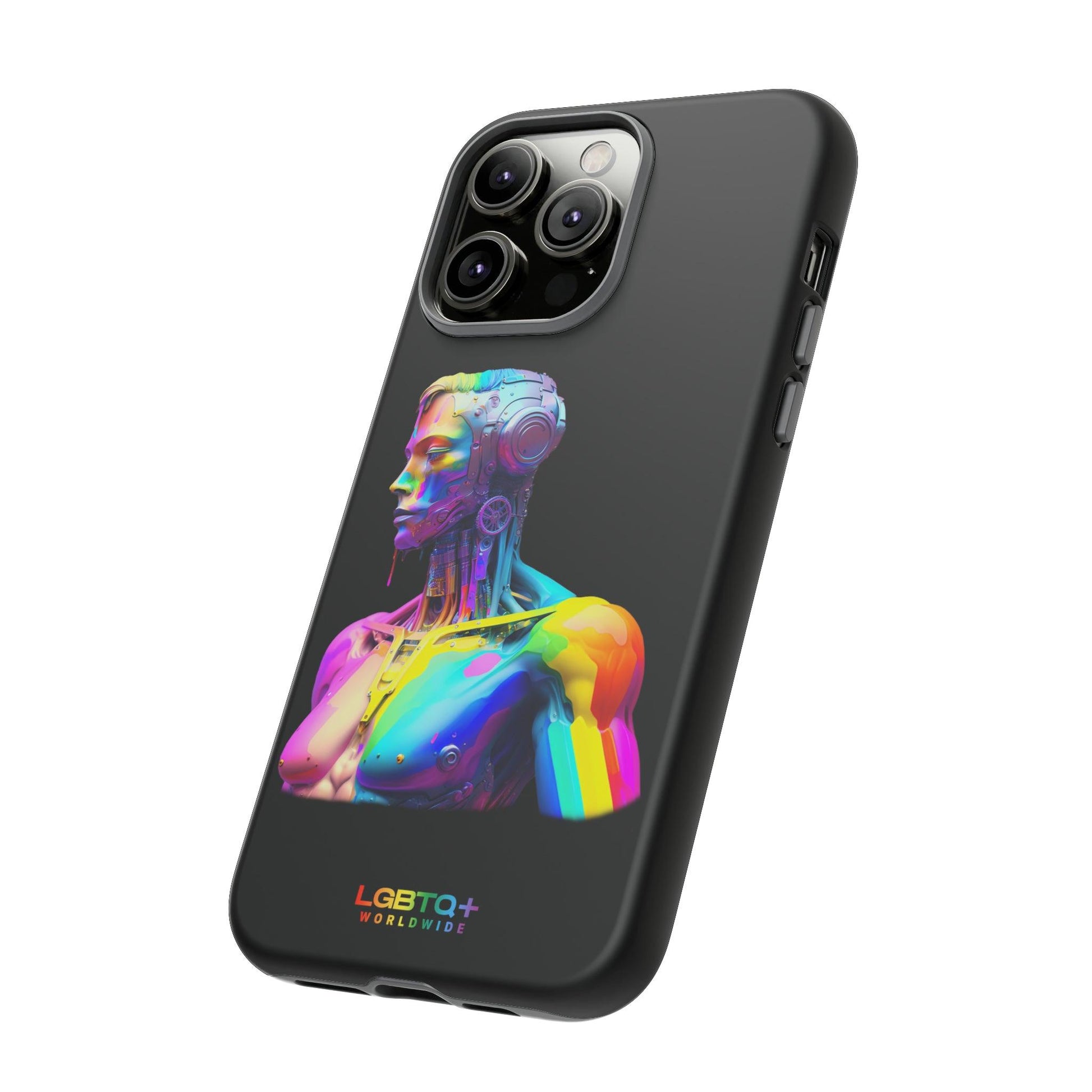 LGBTQWorldwide - ,,ZUKÜNFTIGER ROBOTER" Doppelgehäuse Handyhülle Accessories, Glossy, iPhone Cases, Matte, Phone accessory, Phone Cases, Samsung Cases, tough, Valentine's Day Picks lgbtq Bekleidung Accessoires unisex Zubehör