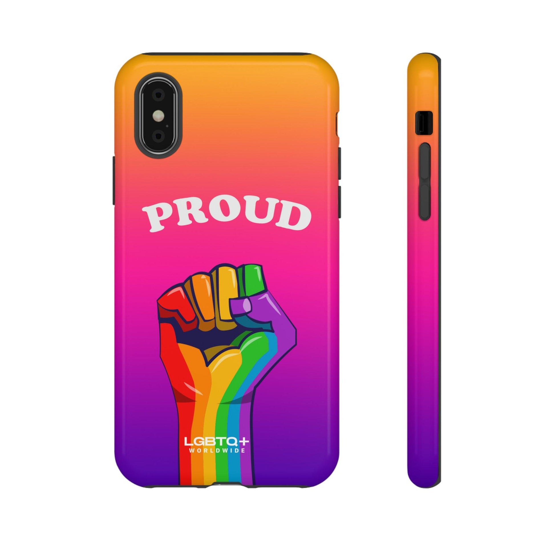 LGBTQWorldwide - ,,GLÜCKLICH" Doppelgehäuse Handyhülle Accessories, Glossy, iPhone Cases, Matte, Phone accessory, Phone Cases, Samsung Cases, Thermo, Valentine's Day Picks lgbtq Bekleidung Accessoires unisex Zubehör