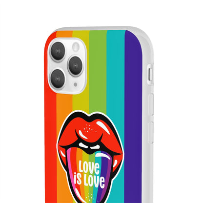 LGBTQWorldwide - ,,LIEBES ZUNGE" Flexible Handyhülle Accessories, Case, iPhone, iPhone Cases, Phone accessory, Phone Cases, Samsung Cases, silikon, Valentine's Day promotion lgbtq Bekleidung Accessoires unisex Zubehör