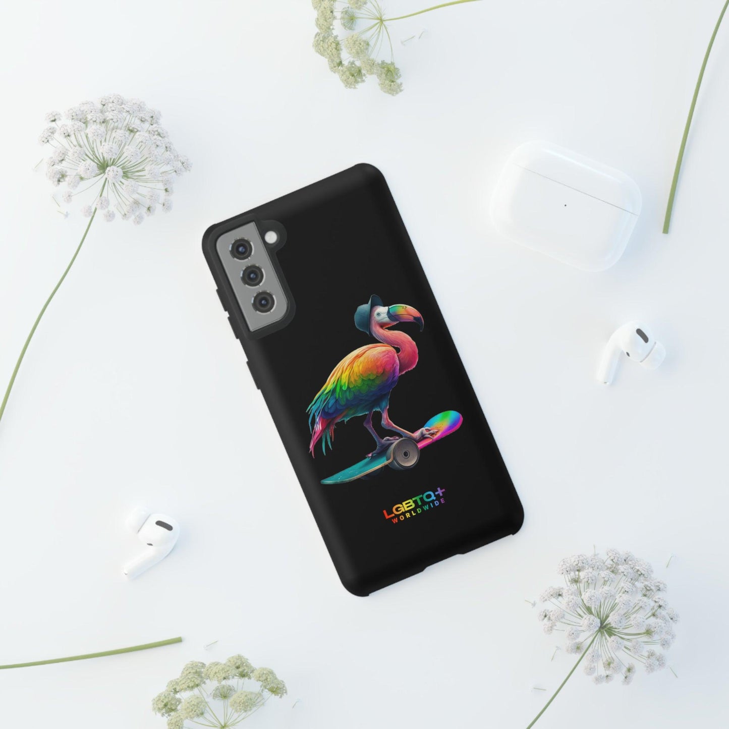 LGBTQWorldwide - ,,FLAMINGO" Doppelgehäuse Handyhülle Accessories, Glossy, iPhone Cases, Matte, Phone accessory, Phone Cases, Samsung Cases, tough, Valentine's Day Picks lgbtq Bekleidung Accessoires unisex Zubehör