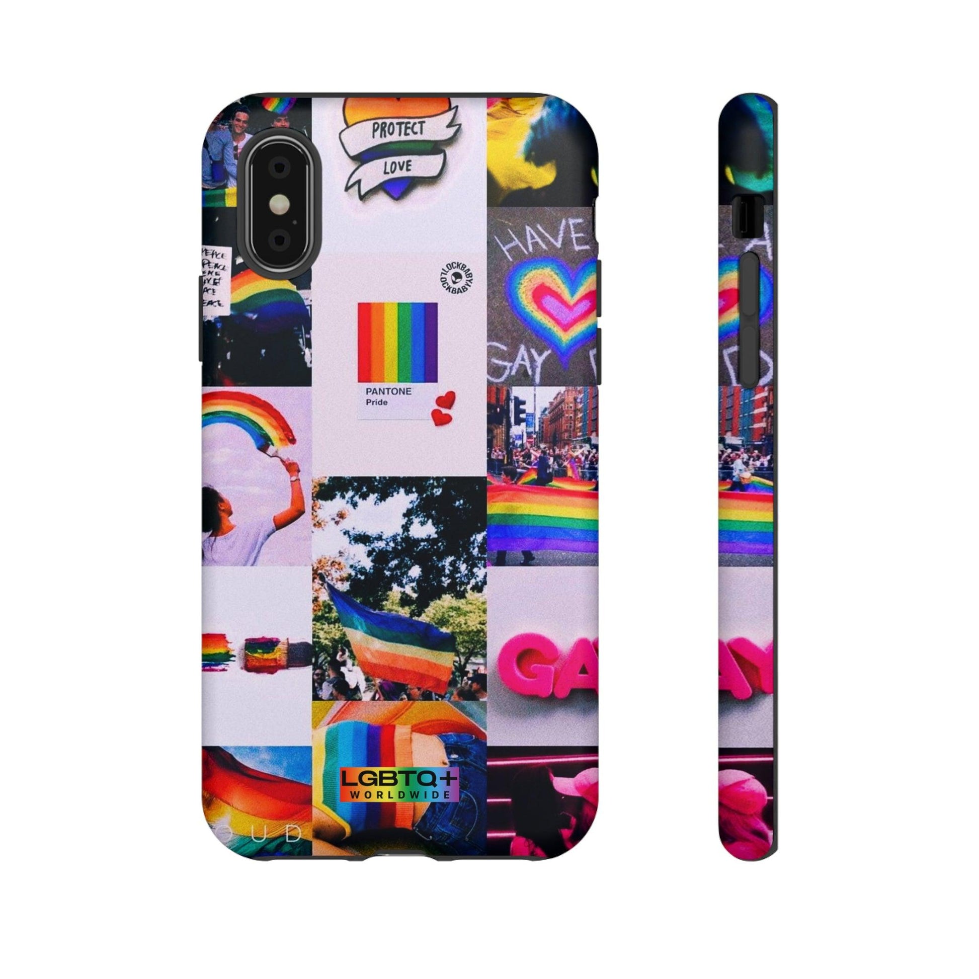 LGBTQWorldwide - ,,REGENBOGEN" Doppelgehäuse Handyhülle Accessories, Glossy, iPhone Cases, Matte, Phone accessory, Phone Cases, Samsung Cases, Thermo, Valentine's Day Picks lgbtq Bekleidung Accessoires unisex Zubehör