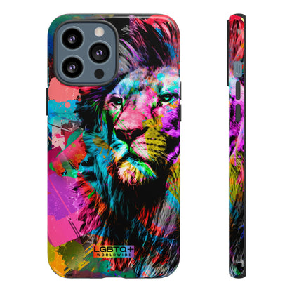 LGBTQWorldwide - ,,STARKER LÖWE" Doppelgehäuse Handyhülle Accessories, Glossy, iPhone Cases, Matte, Phone accessory, Phone Cases, Samsung Cases, Thermo, Valentine's Day Picks lgbtq Bekleidung Accessoires unisex Zubehör