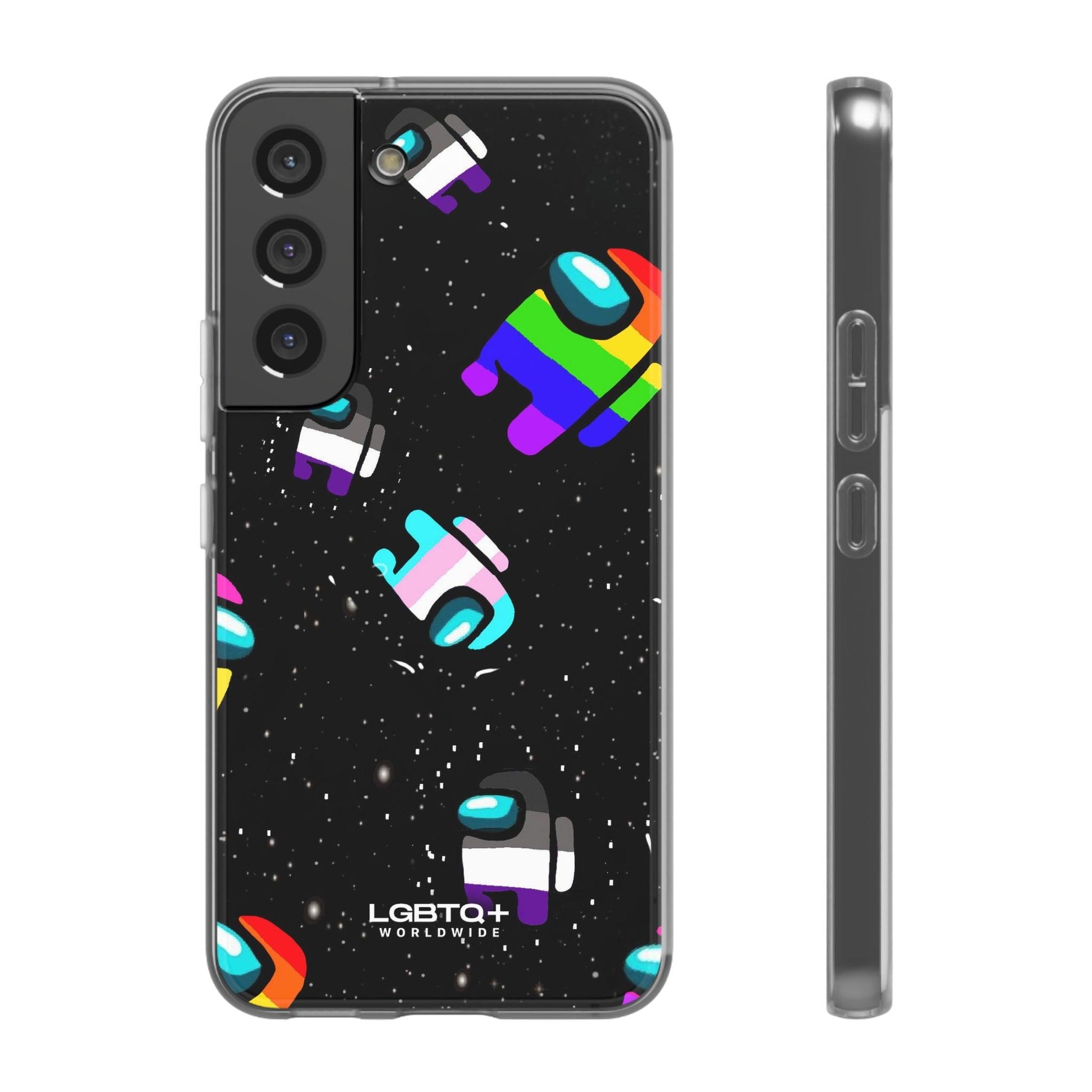 LGBTQWorldwide - ,,IMPOSTER" Flexible Handyhülle Accessories, Case, iPhone, iPhone Cases, Phone accessory, Phone Cases, Samsung Cases, silikon, Valentine's Day promotion lgbtq Bekleidung Accessoires unisex Zubehör