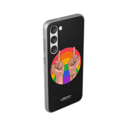 LGBTQWorldwide - ,,GIVE A FUCK" Flexible Handyhülle Accessories, Case, iPhone, iPhone Cases, Phone accessory, Phone Cases, Samsung Cases, silikon, Valentine's Day promotion lgbtq Bekleidung Accessoires unisex Zubehör