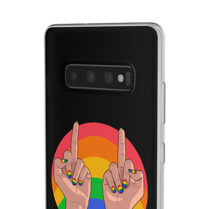 LGBTQWorldwide - ,,GIVE A FUCK" Flexible Handyhülle Accessories, Case, iPhone, iPhone Cases, Phone accessory, Phone Cases, Samsung Cases, silikon, Valentine's Day promotion lgbtq Bekleidung Accessoires unisex Zubehör