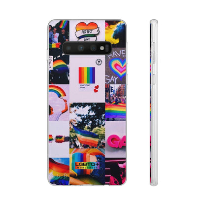 LGBTQWorldwide - ,,REGENBOGEN" Flexible Handyhülle Accessories, Case, iPhone, iPhone Cases, Phone accessory, Phone Cases, Samsung Cases, silikon, Valentine's Day promotion lgbtq Bekleidung Accessoires unisex Zubehör