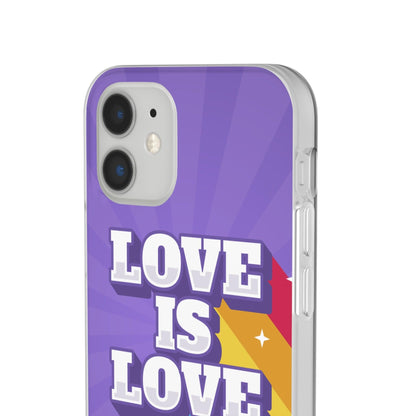 LGBTQWorldwide - ,,LOVE IS LOVE" Flexible Handyhülle Accessories, Case, iPhone, iPhone Cases, Phone accessory, Phone Cases, Samsung Cases, silikon, Valentine's Day promotion lgbtq Bekleidung Accessoires unisex Zubehör