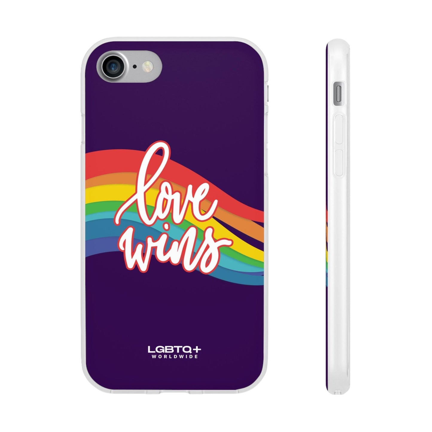 LGBTQWorldwide - ,,LIEBE GEWINNT" Flexible Handyhülle Accessories, Case, iPhone, iPhone Cases, Phone accessory, Phone Cases, Samsung Cases, silikon, Valentine's Day promotion lgbtq Bekleidung Accessoires unisex Zubehör