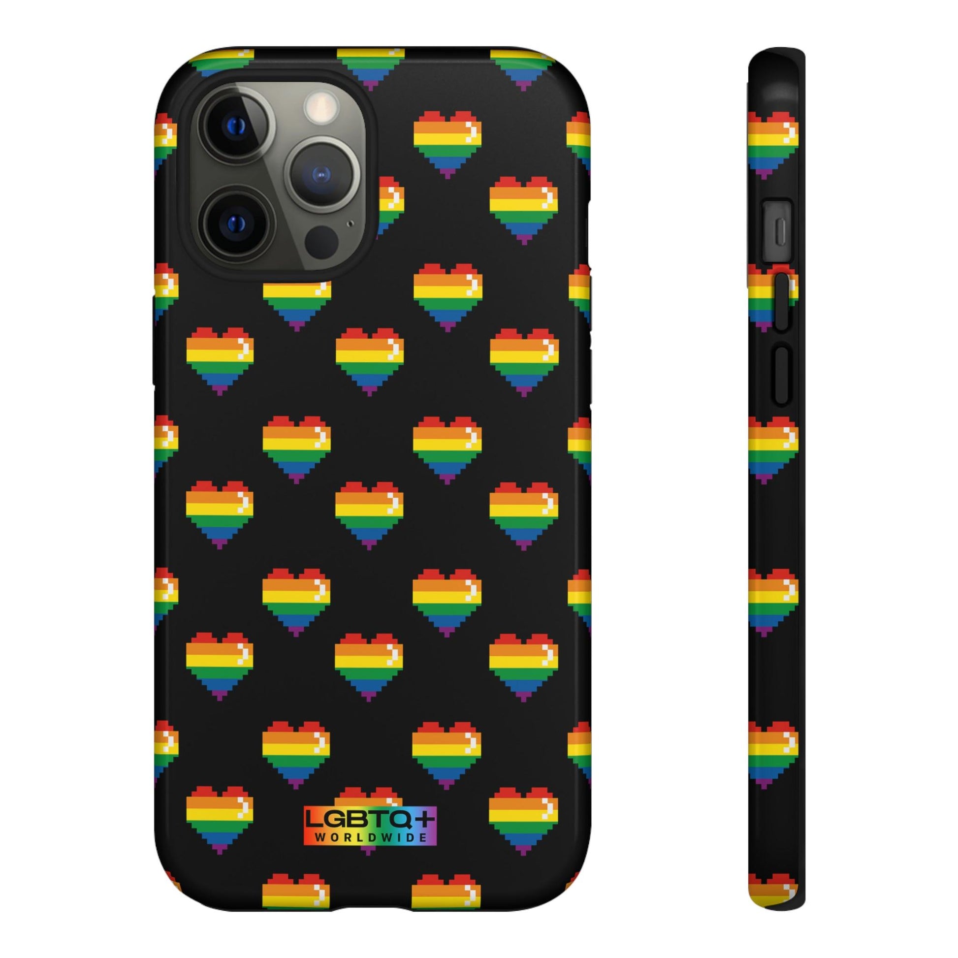 LGBTQWorldwide - ,,COMIC HERZEN" Doppelgehäuse Handyhülle Accessories, Glossy, iPhone Cases, Matte, Phone accessory, Phone Cases, Samsung Cases, Thermo, Valentine's Day Picks lgbtq Bekleidung Accessoires unisex Zubehör