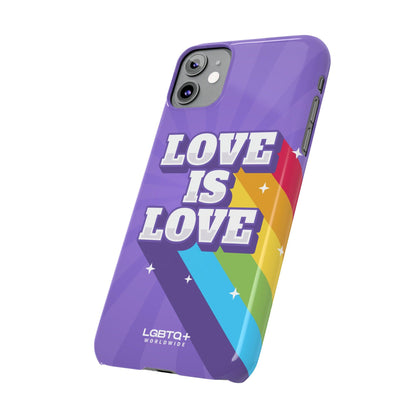 LGBTQWorldwide - ,,LOVE IS LOVE" Handyhülle Accessories, Back-to-School, card, Glossy, iPhone, iPhone Cases, Phone accessory, Phone Cases, Samsung Cases, Slim lgbtq Bekleidung Accessoires unisex Zubehör