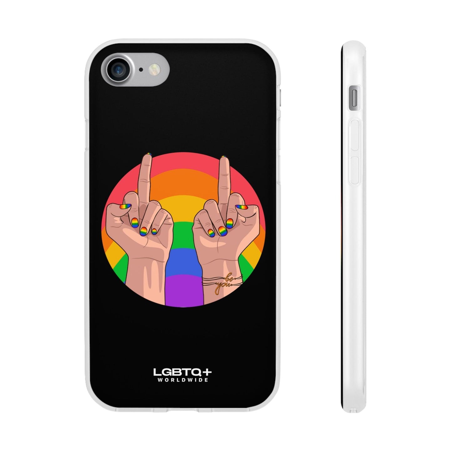 LGBTQWorldwide - ,,GIVE A FUCK" Flexible Handyhülle Accessories, Case, iPhone, iPhone Cases, Phone accessory, Phone Cases, Samsung Cases, silikon, Valentine's Day promotion lgbtq Bekleidung Accessoires unisex Zubehör