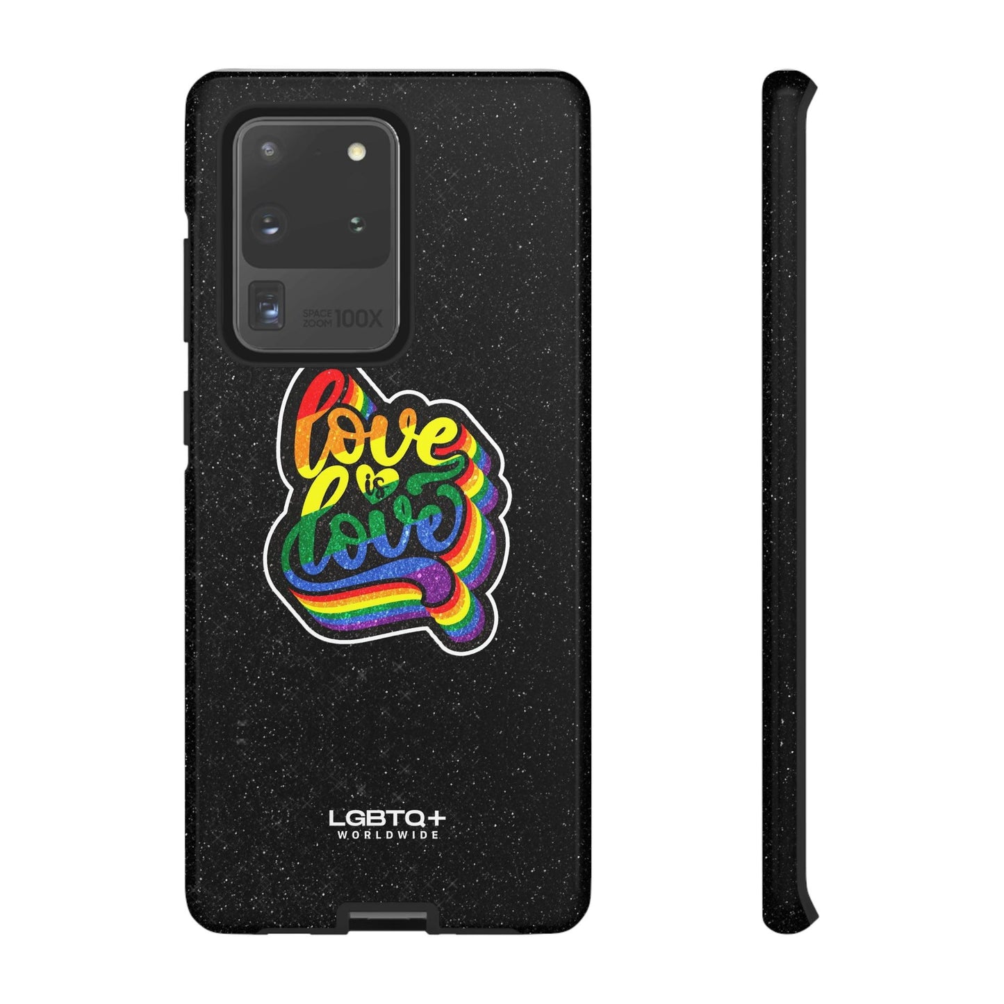 LGBTQWorldwide - ,,LOVE IS LOVE" Doppelgehäuse Handyhülle Accessories, Glossy, iPhone Cases, Matte, Phone accessory, Phone Cases, Samsung Cases, Thermo, Valentine's Day Picks lgbtq Bekleidung Accessoires unisex Zubehör