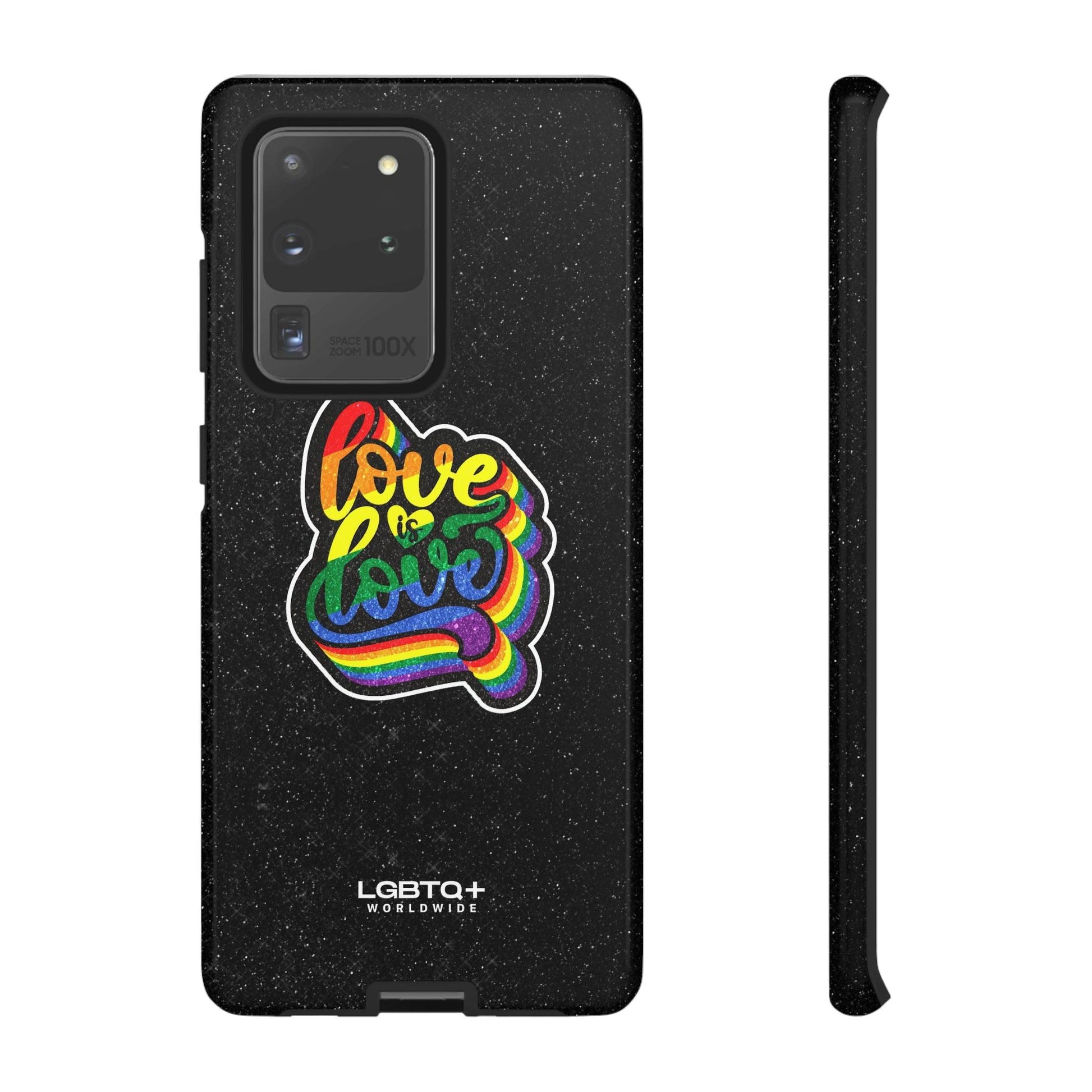 LGBTQWorldwide - ,,LOVE IS LOVE" Doppelgehäuse Handyhülle Accessories, Glossy, iPhone Cases, Matte, Phone accessory, Phone Cases, Samsung Cases, Thermo, Valentine's Day Picks lgbtq Bekleidung Accessoires unisex Zubehör