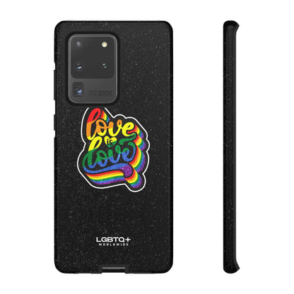 LGBTQWorldwide - ,,LOVE IS LOVE" Doppelgehäuse Handyhülle Accessories, Glossy, iPhone Cases, Matte, Phone accessory, Phone Cases, Samsung Cases, Thermo, Valentine's Day Picks lgbtq Bekleidung Accessoires unisex Zubehör