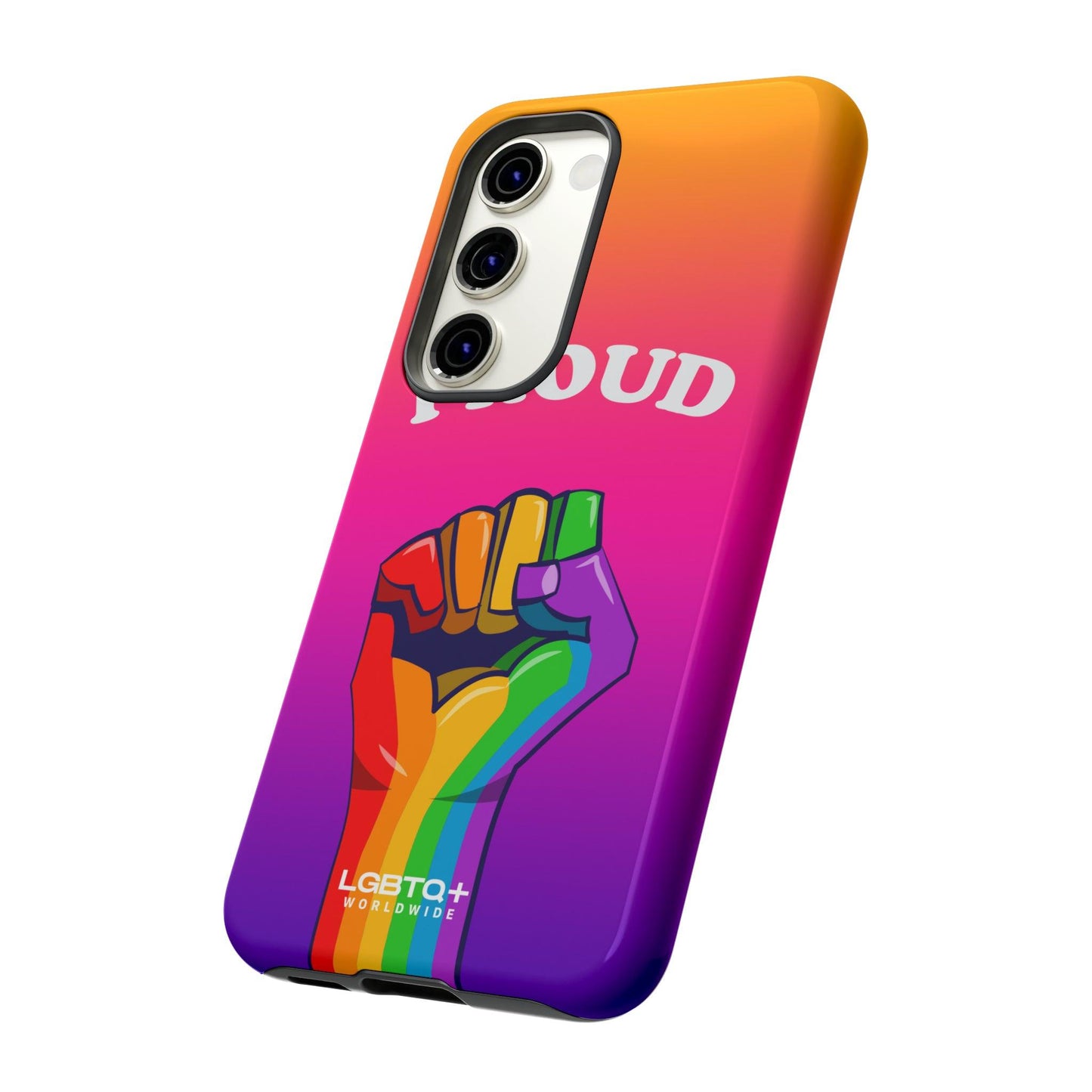 LGBTQWorldwide - ,,GLÜCKLICH" Doppelgehäuse Handyhülle Accessories, Glossy, iPhone Cases, Matte, Phone accessory, Phone Cases, Samsung Cases, Thermo, Valentine's Day Picks lgbtq Bekleidung Accessoires unisex Zubehör