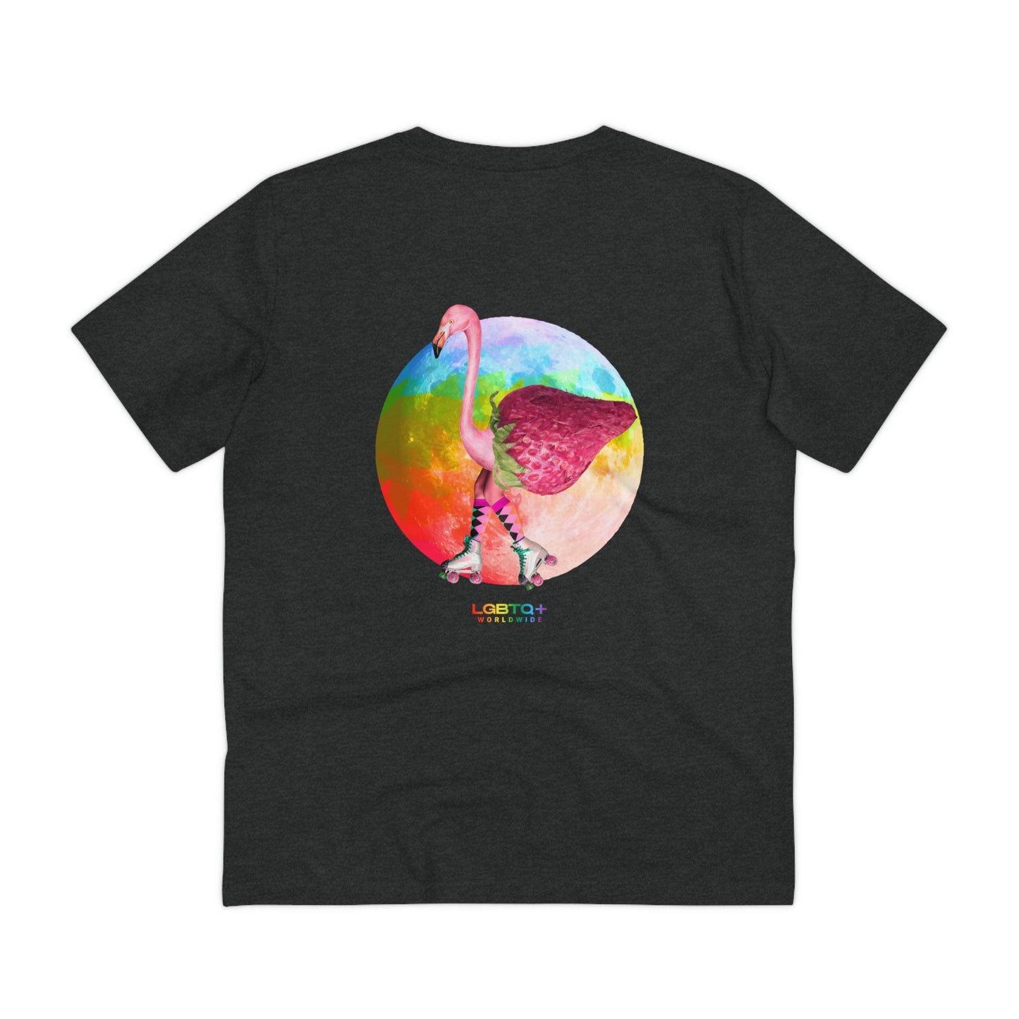 LGBTQWorldwide - ,,FLAMINGO" Clothing, Cotton, Crew neck, DTG, Eco-friendly, Men's Clothing, Organic, Recycled, Regular fit, Sustainable, T-shirts, Unisex, Valentine's Day Picks, Vegan, Women's Clothing lgbtq Bekleidung Accessoires unisex Zubehör