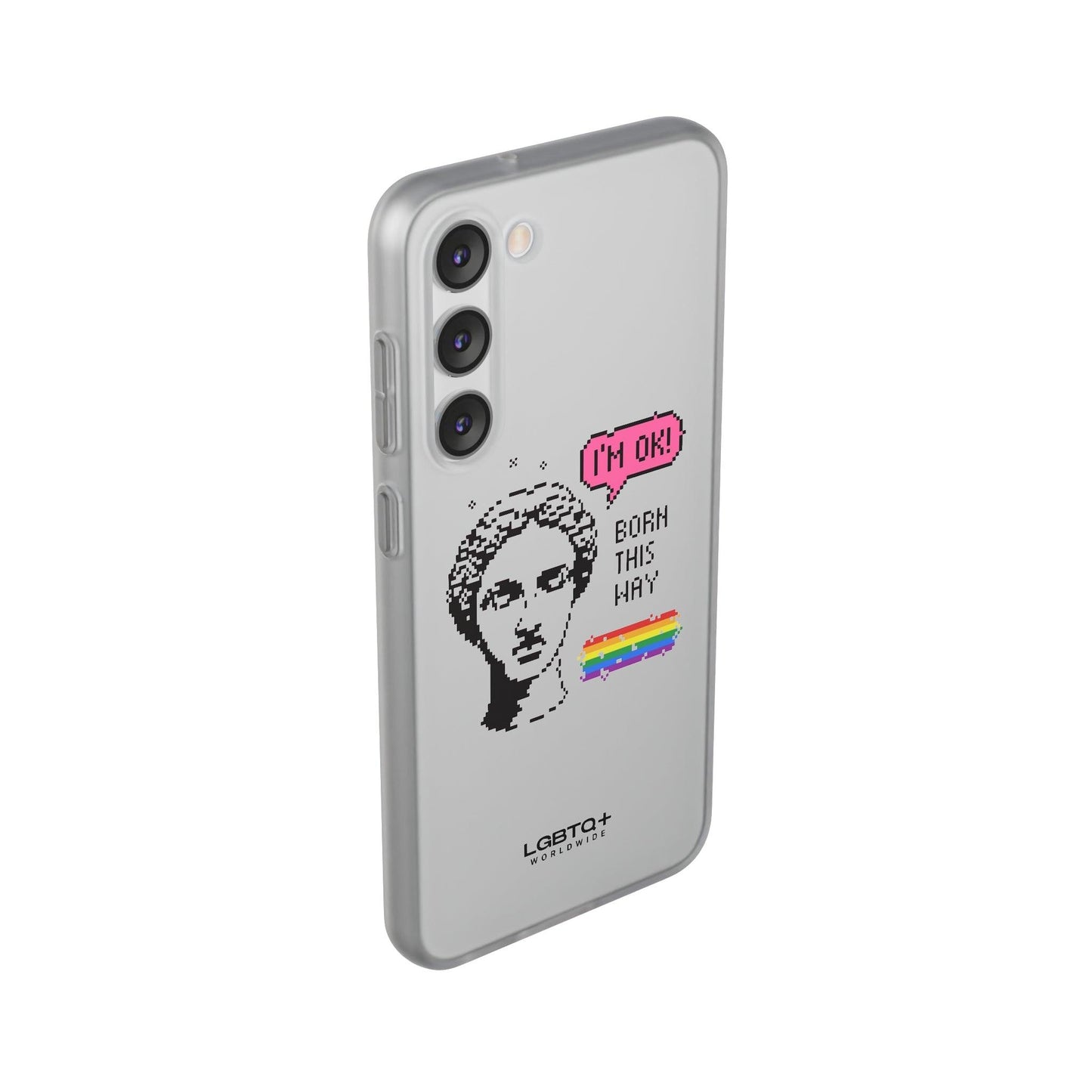 LGBTQWorldwide - ,,BORN THIS WAY" Flexible Handyhülle Accessories, Case, iPhone, iPhone Cases, Phone accessory, Phone Cases, Samsung Cases, silikon, Valentine's Day promotion lgbtq Bekleidung Accessoires unisex Zubehör