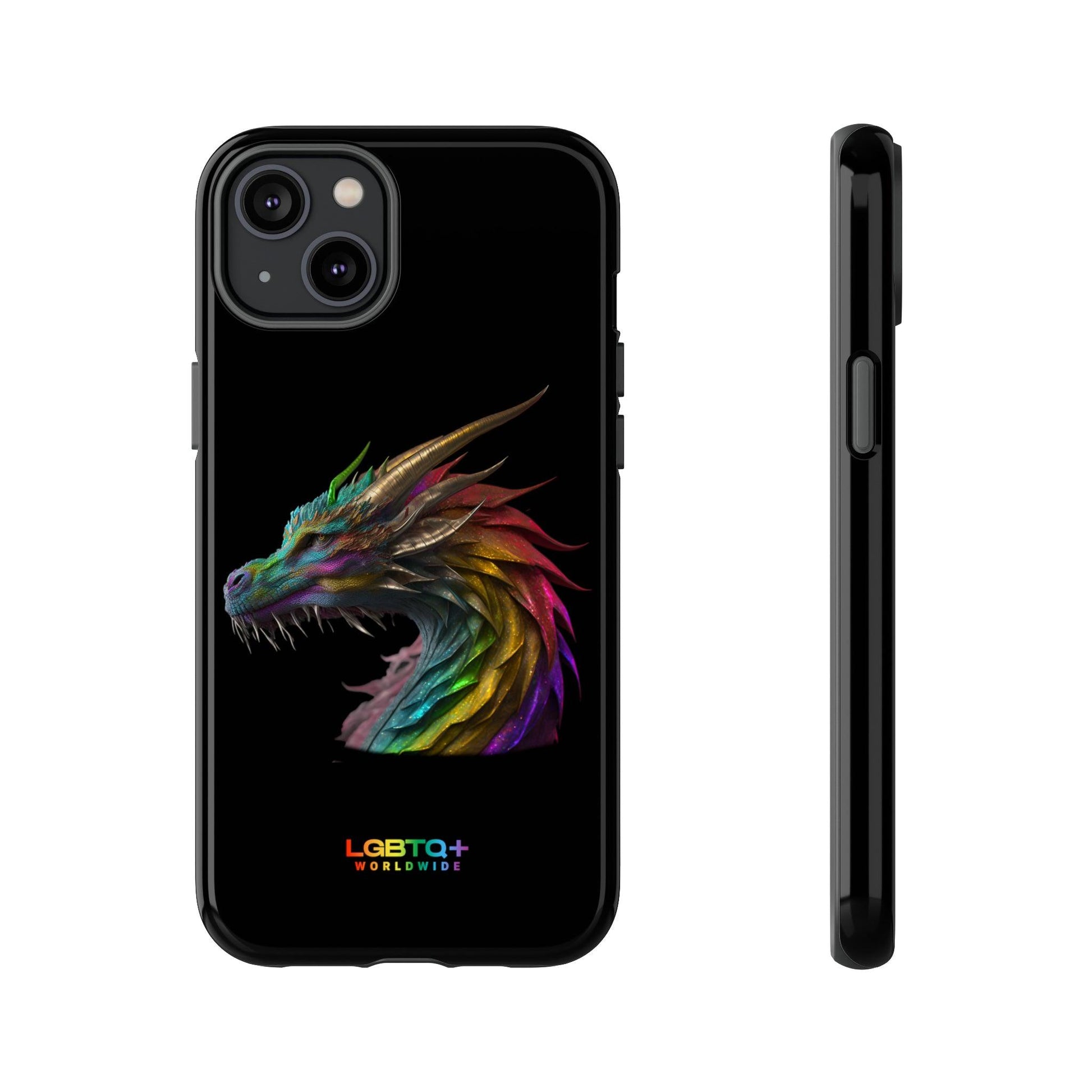 LGBTQWorldwide - ,,DRACHE" Doppelgehäuse Handyhülle Accessories, Glossy, iPhone Cases, Matte, Phone accessory, Phone Cases, Samsung Cases, tough, Valentine's Day Picks lgbtq Bekleidung Accessoires unisex Zubehör