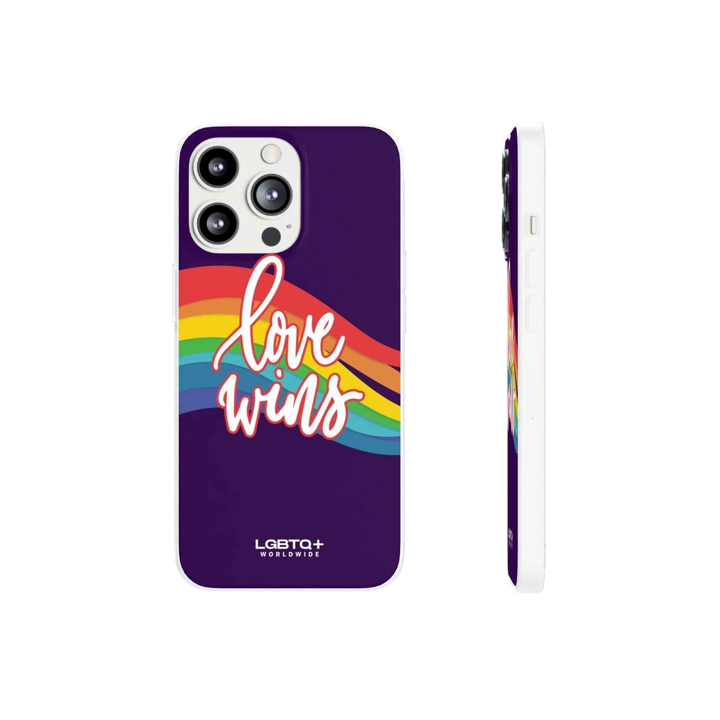 LGBTQWorldwide - ,,LIEBE GEWINNT" Flexible Handyhülle Accessories, Case, iPhone, iPhone Cases, Phone accessory, Phone Cases, Samsung Cases, silikon, Valentine's Day promotion lgbtq Bekleidung Accessoires unisex Zubehör