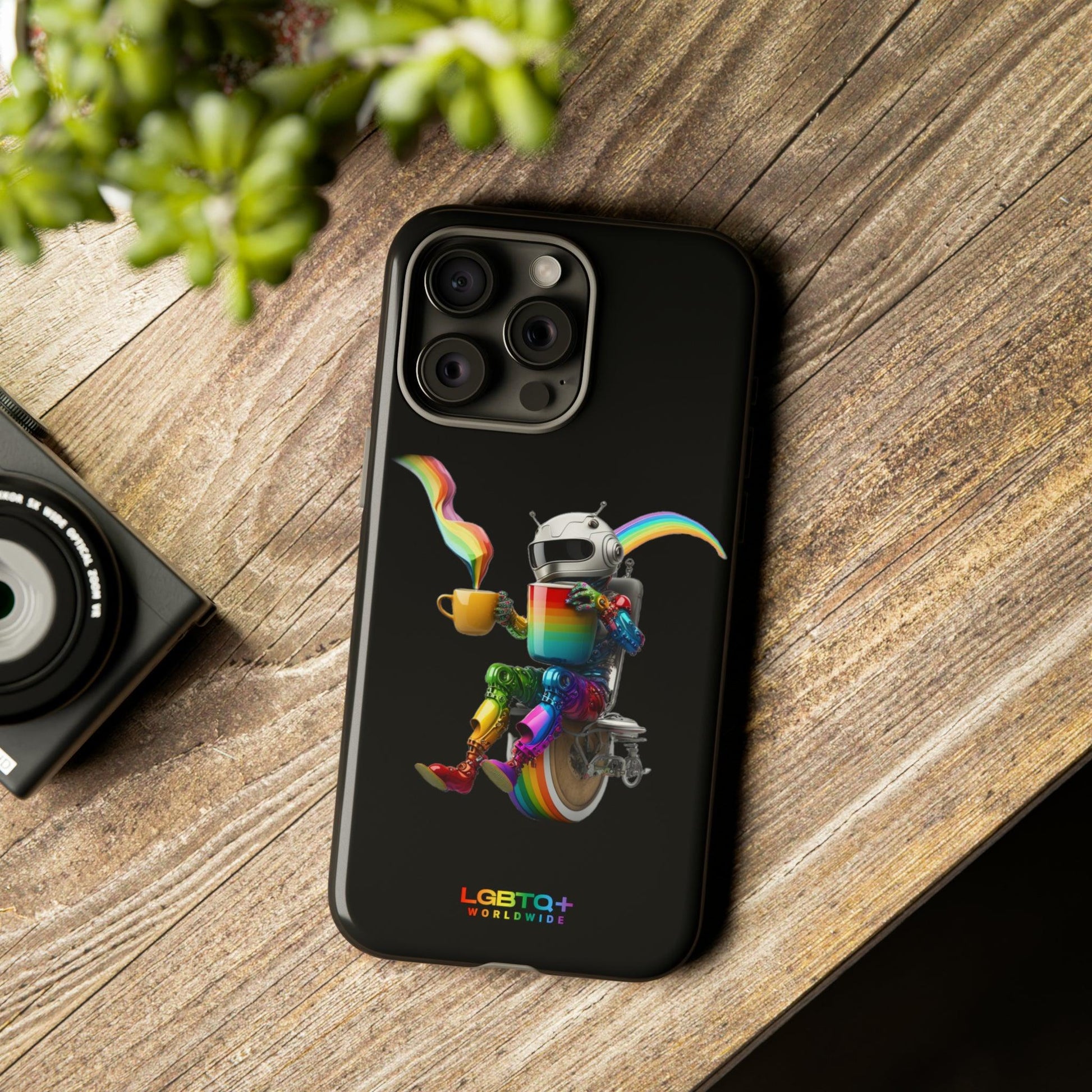 LGBTQWorldwide - ,,LUSTIGER ROBOTER" Doppelgehäuse Handyhülle Accessories, Glossy, iPhone Cases, Matte, Phone accessory, Phone Cases, Samsung Cases, tough, Valentine's Day Picks lgbtq Bekleidung Accessoires unisex Zubehör