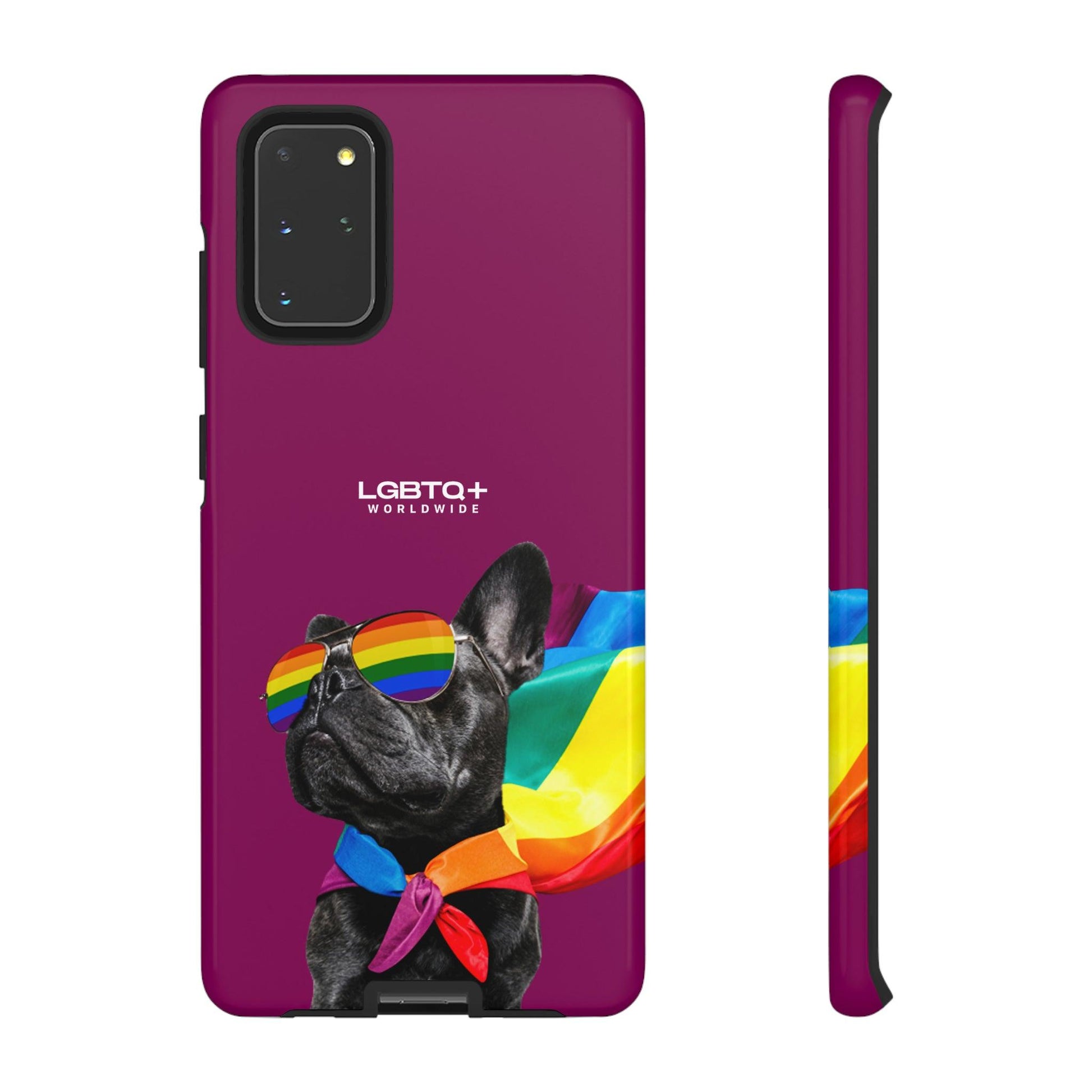 LGBTQWorldwide - ,,GLÜCKLICHER HUND" Doppelgehäuse Handyhülle Accessories, Glossy, iPhone Cases, Matte, Phone accessory, Phone Cases, Samsung Cases, Thermo, Valentine's Day Picks lgbtq Bekleidung Accessoires unisex Zubehör