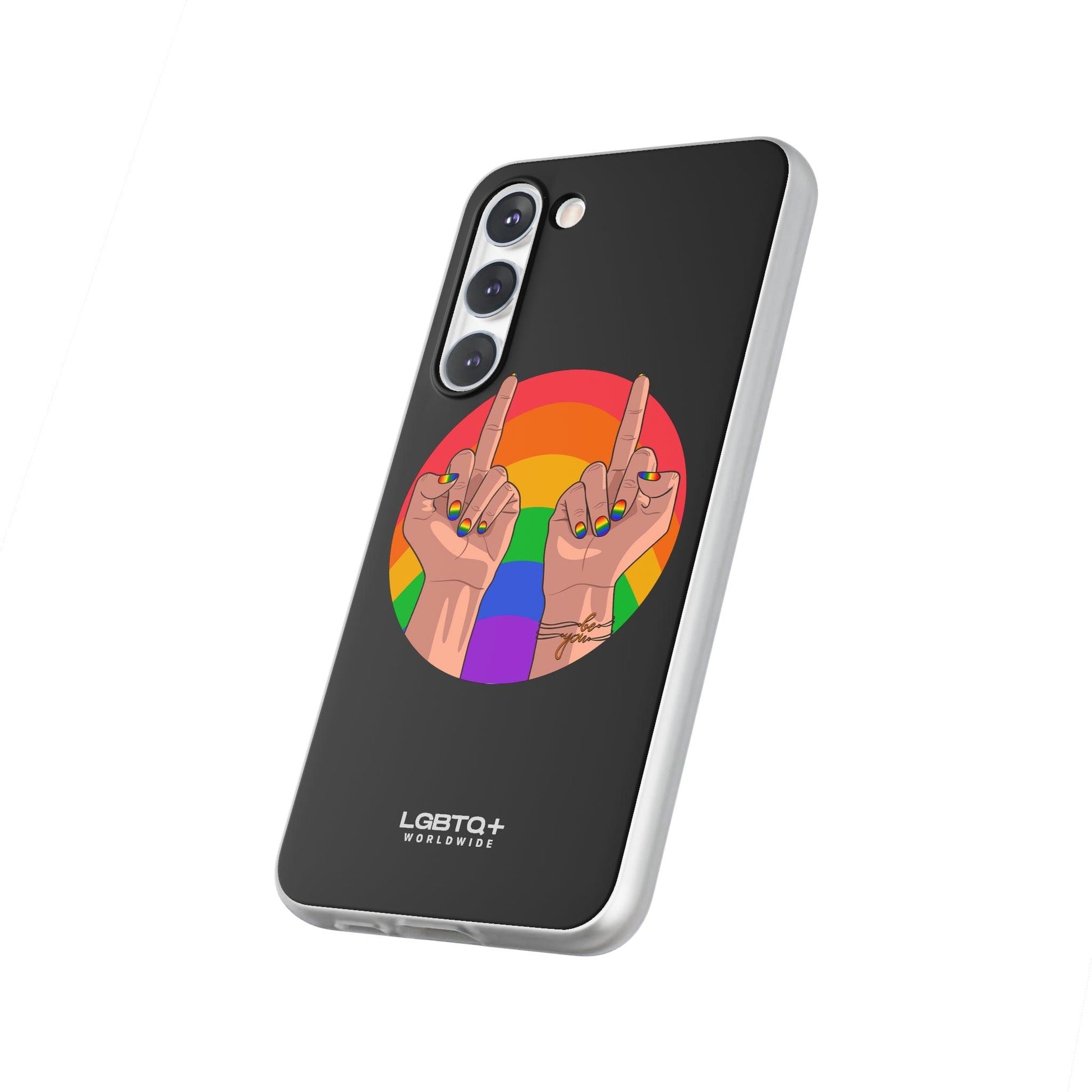 LGBTQWorldwide - ,,GIVE A FUCK" Flexible Handyhülle Accessories, Case, iPhone, iPhone Cases, Phone accessory, Phone Cases, Samsung Cases, silikon, Valentine's Day promotion lgbtq Bekleidung Accessoires unisex Zubehör