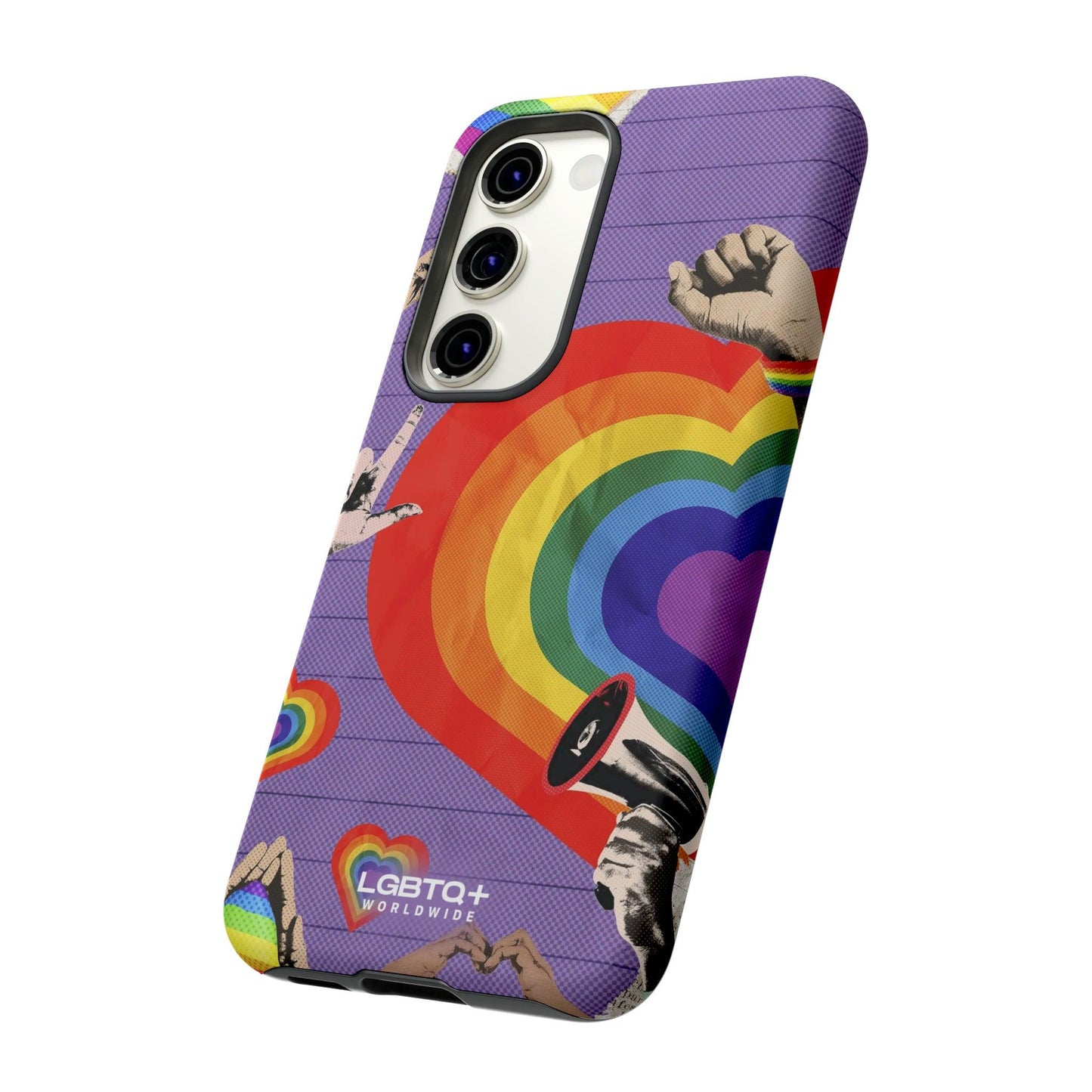 LGBTQWorldwide - ,,REGENBOGEN HERZ" Doppelgehäuse Handyhülle Accessories, Glossy, iPhone Cases, Matte, Phone accessory, Phone Cases, Samsung Cases, Thermo, Valentine's Day Picks lgbtq Bekleidung Accessoires unisex Zubehör