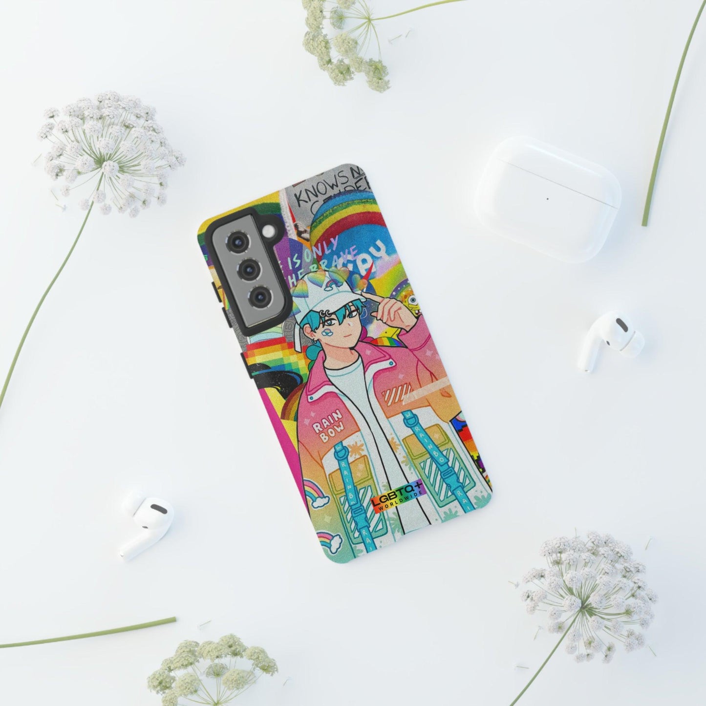 LGBTQWorldwide - ,,REGENBOGEN JUNGE" Doppelgehäuse Handyhülle Accessories, Glossy, iPhone Cases, Matte, Phone accessory, Phone Cases, Samsung Cases, Thermo, Valentine's Day Picks lgbtq Bekleidung Accessoires unisex Zubehör