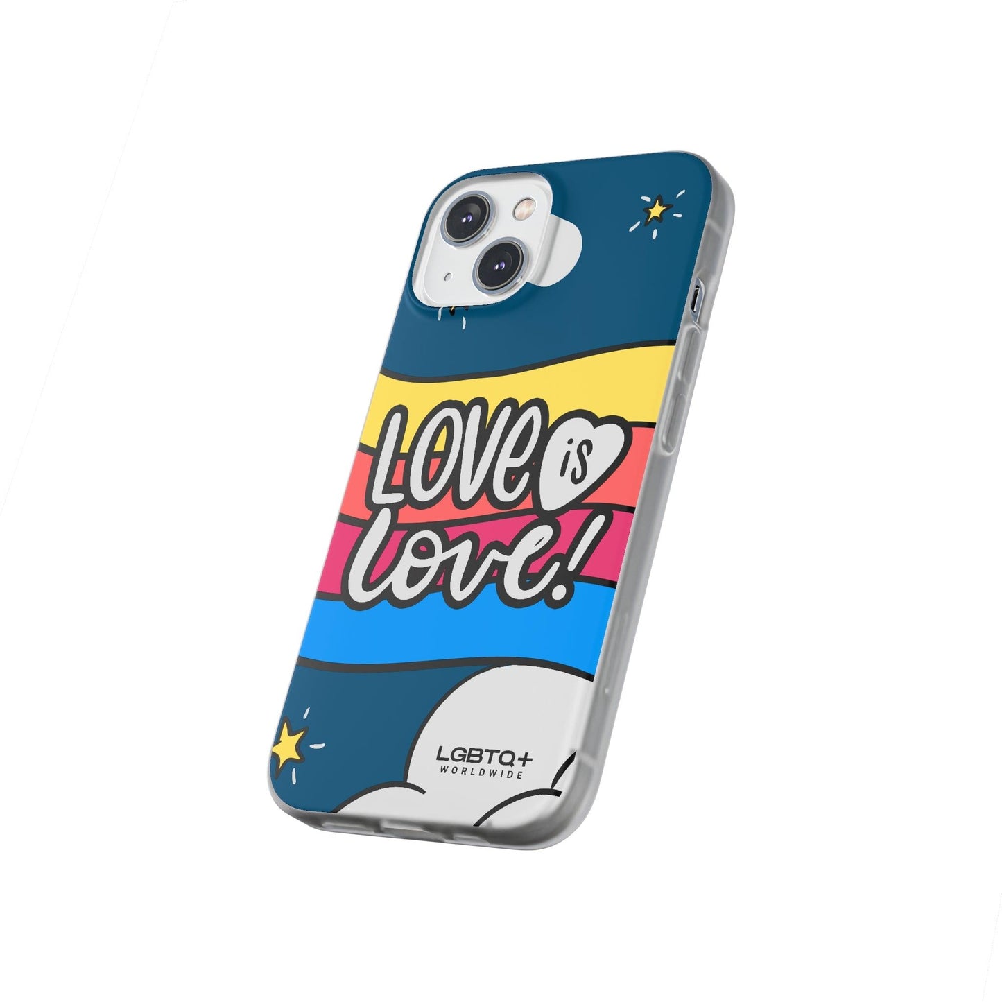 LGBTQWorldwide - ,,LIEBES WOLKE" Flexible Handyhülle Accessories, Case, iPhone, iPhone Cases, Phone accessory, Phone Cases, Samsung Cases, silikon, Valentine's Day promotion lgbtq Bekleidung Accessoires unisex Zubehör