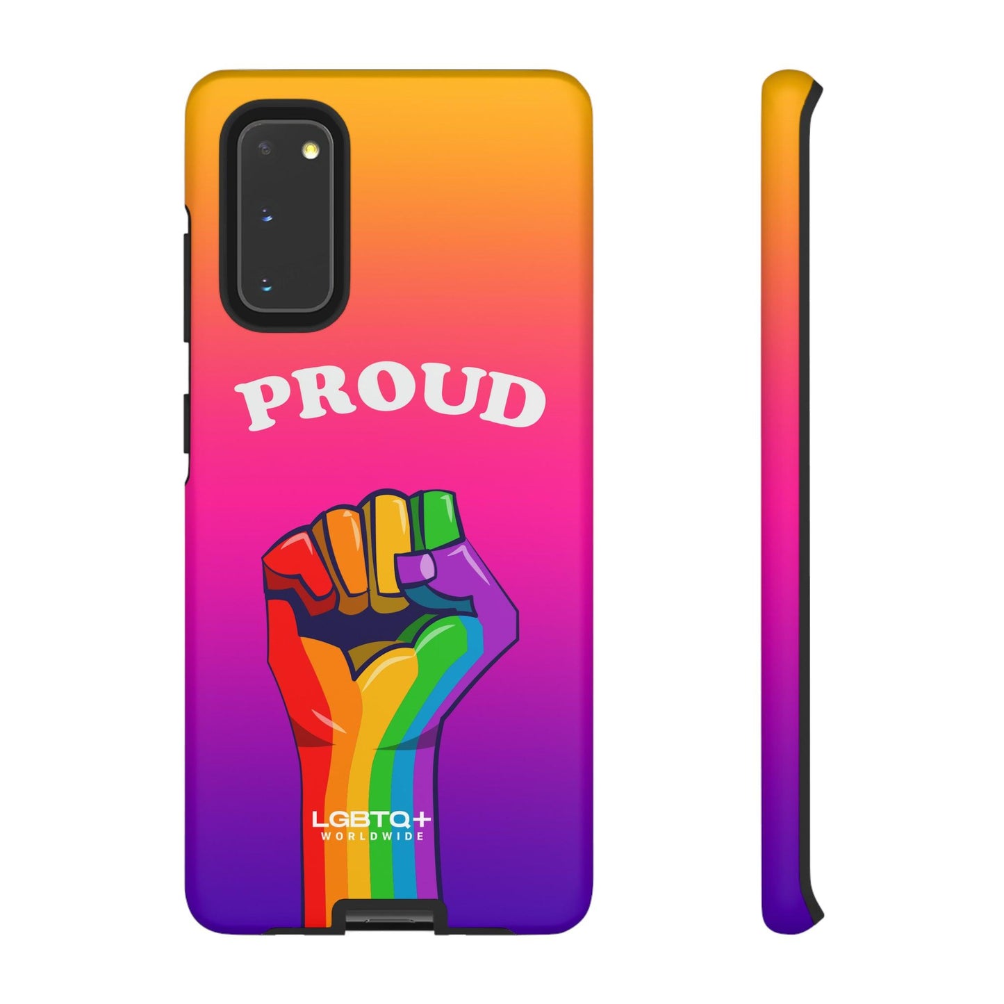 LGBTQWorldwide - ,,GLÜCKLICH" Doppelgehäuse Handyhülle Accessories, Glossy, iPhone Cases, Matte, Phone accessory, Phone Cases, Samsung Cases, Thermo, Valentine's Day Picks lgbtq Bekleidung Accessoires unisex Zubehör