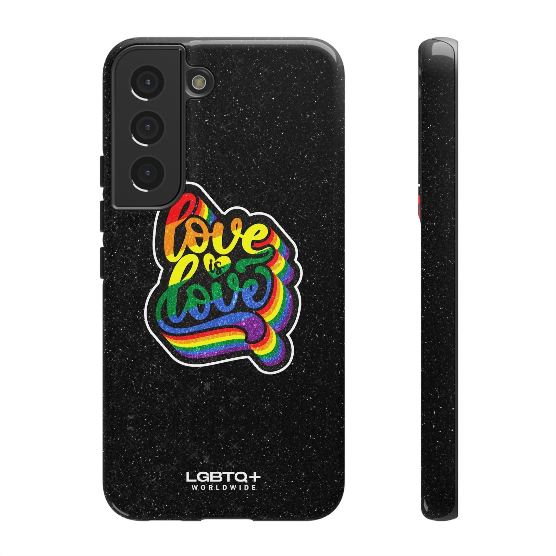 LGBTQWorldwide - ,,LOVE IS LOVE" Doppelgehäuse Handyhülle Accessories, Glossy, iPhone Cases, Matte, Phone accessory, Phone Cases, Samsung Cases, Thermo, Valentine's Day Picks lgbtq Bekleidung Accessoires unisex Zubehör