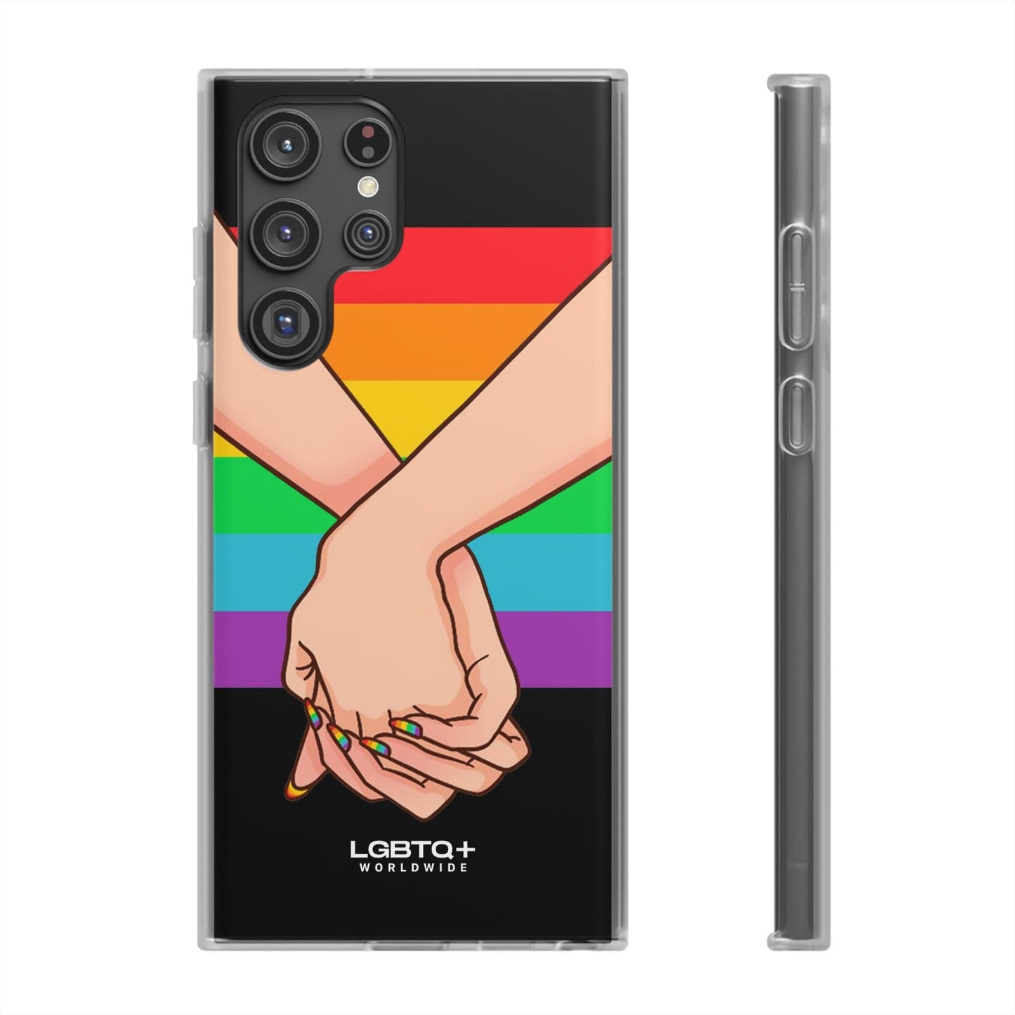 LGBTQWorldwide - ,,TOGETHER PRIDE" Flexible Handyhülle Accessories, Case, iPhone, iPhone Cases, Phone accessory, Phone Cases, Samsung Cases, silikon, Valentine's Day promotion lgbtq Bekleidung Accessoires unisex Zubehör