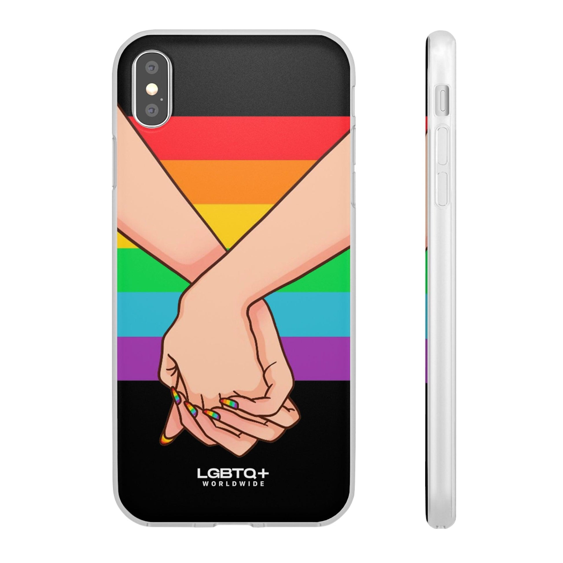 LGBTQWorldwide - ,,TOGETHER PRIDE" Flexible Handyhülle Accessories, Case, iPhone, iPhone Cases, Phone accessory, Phone Cases, Samsung Cases, silikon, Valentine's Day promotion lgbtq Bekleidung Accessoires unisex Zubehör