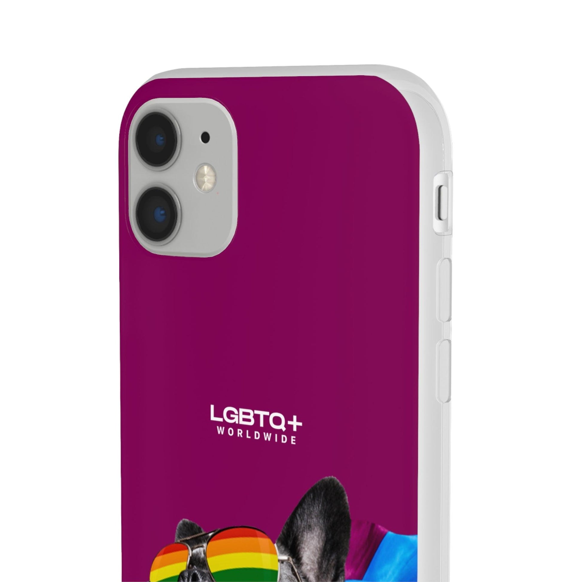 LGBTQWorldwide - ,,GLÜCKLICHER HUND" Flexible Handyhülle Accessories, Case, iPhone, iPhone Cases, Phone accessory, Phone Cases, Samsung Cases, silikon, Valentine's Day promotion lgbtq Bekleidung Accessoires unisex Zubehör