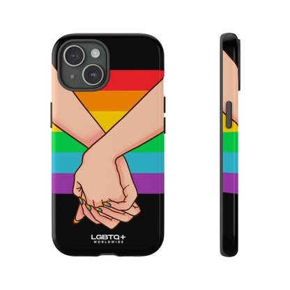 LGBTQWorldwide - ,,TOGETHER PRIDE" Doppelgehäuse Handyhülle Accessories, Glossy, iPhone Cases, Matte, Phone accessory, Phone Cases, Samsung Cases, Thermo, Valentine's Day Picks lgbtq Bekleidung Accessoires unisex Zubehör