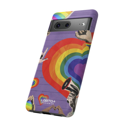 LGBTQWorldwide - ,,REGENBOGEN HERZ" Doppelgehäuse Handyhülle Accessories, Glossy, iPhone Cases, Matte, Phone accessory, Phone Cases, Samsung Cases, Thermo, Valentine's Day Picks lgbtq Bekleidung Accessoires unisex Zubehör