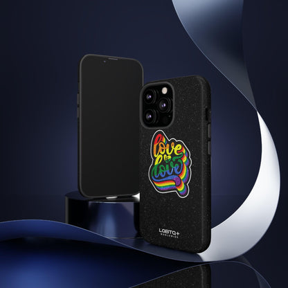 LGBTQWorldwide - ,,LOVE IS LOVE" Doppelgehäuse Handyhülle Accessories, Glossy, iPhone Cases, Matte, Phone accessory, Phone Cases, Samsung Cases, Thermo, Valentine's Day Picks lgbtq Bekleidung Accessoires unisex Zubehör