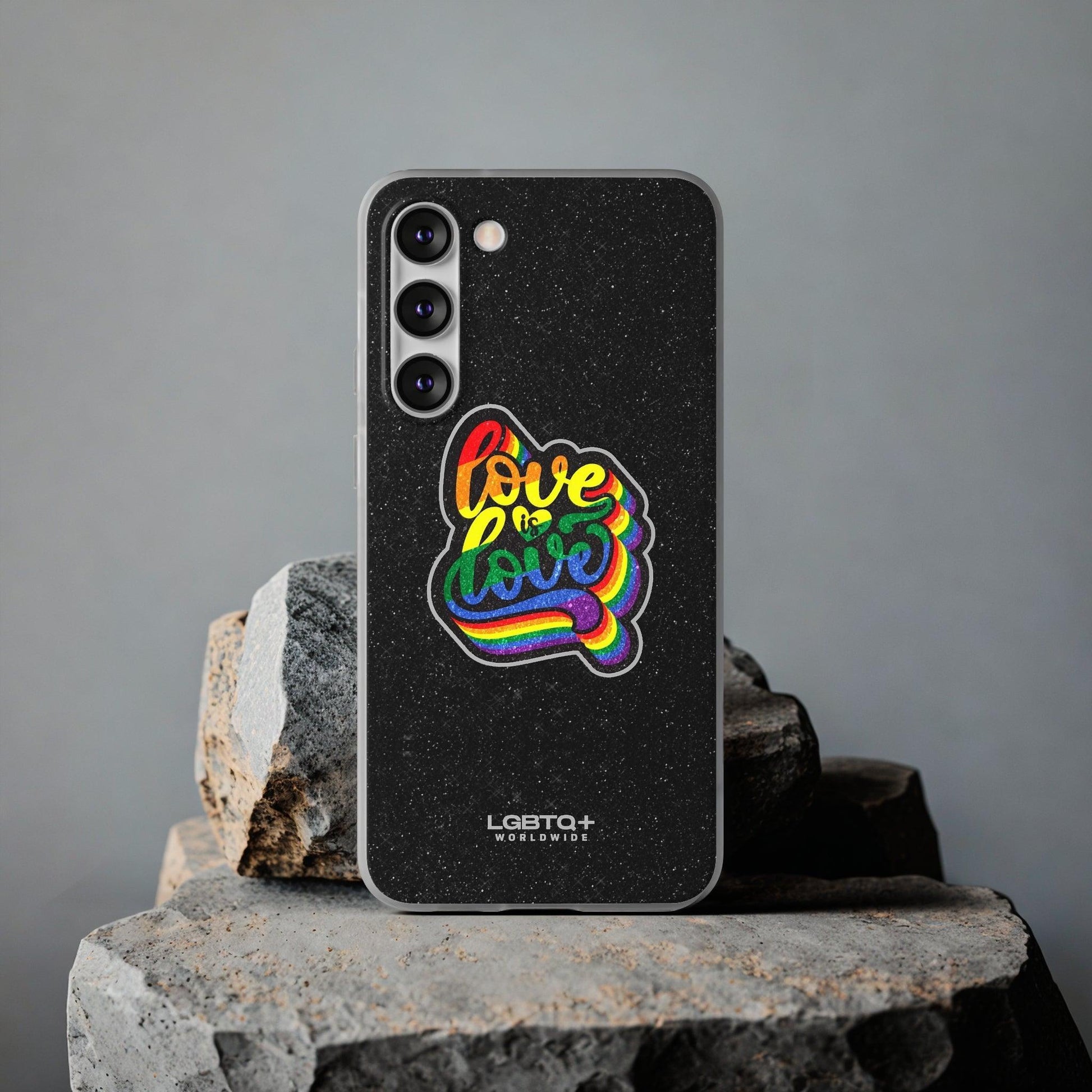 LGBTQWorldwide - ,,LIEBE IST LIEBE" Flexible Handyhülle Accessories, Case, iPhone, iPhone Cases, Phone accessory, Phone Cases, Samsung Cases, Valentine's Day promotion lgbtq Bekleidung Accessoires unisex Zubehör