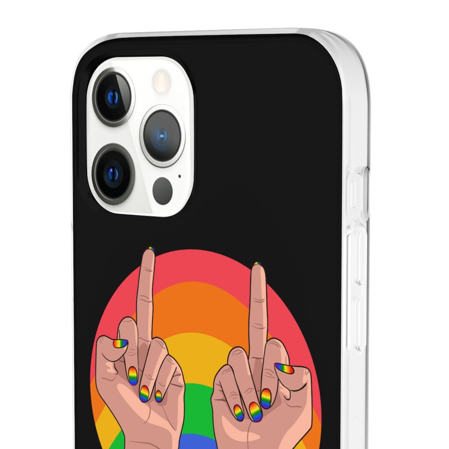 LGBTQWorldwide - ,,GIVE A FUCK" Flexible Handyhülle Accessories, Case, iPhone, iPhone Cases, Phone accessory, Phone Cases, Samsung Cases, silikon, Valentine's Day promotion lgbtq Bekleidung Accessoires unisex Zubehör