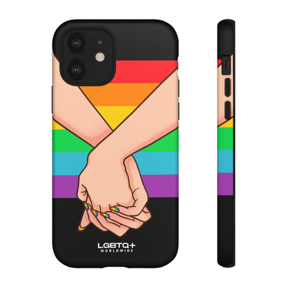 LGBTQWorldwide - ,,TOGETHER PRIDE" Doppelgehäuse Handyhülle Accessories, Glossy, iPhone Cases, Matte, Phone accessory, Phone Cases, Samsung Cases, Thermo, Valentine's Day Picks lgbtq Bekleidung Accessoires unisex Zubehör