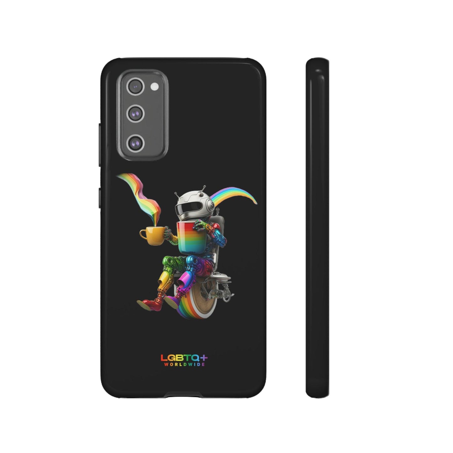 LGBTQWorldwide - ,,LUSTIGER ROBOTER" Doppelgehäuse Handyhülle Accessories, Glossy, iPhone Cases, Matte, Phone accessory, Phone Cases, Samsung Cases, tough, Valentine's Day Picks lgbtq Bekleidung Accessoires unisex Zubehör