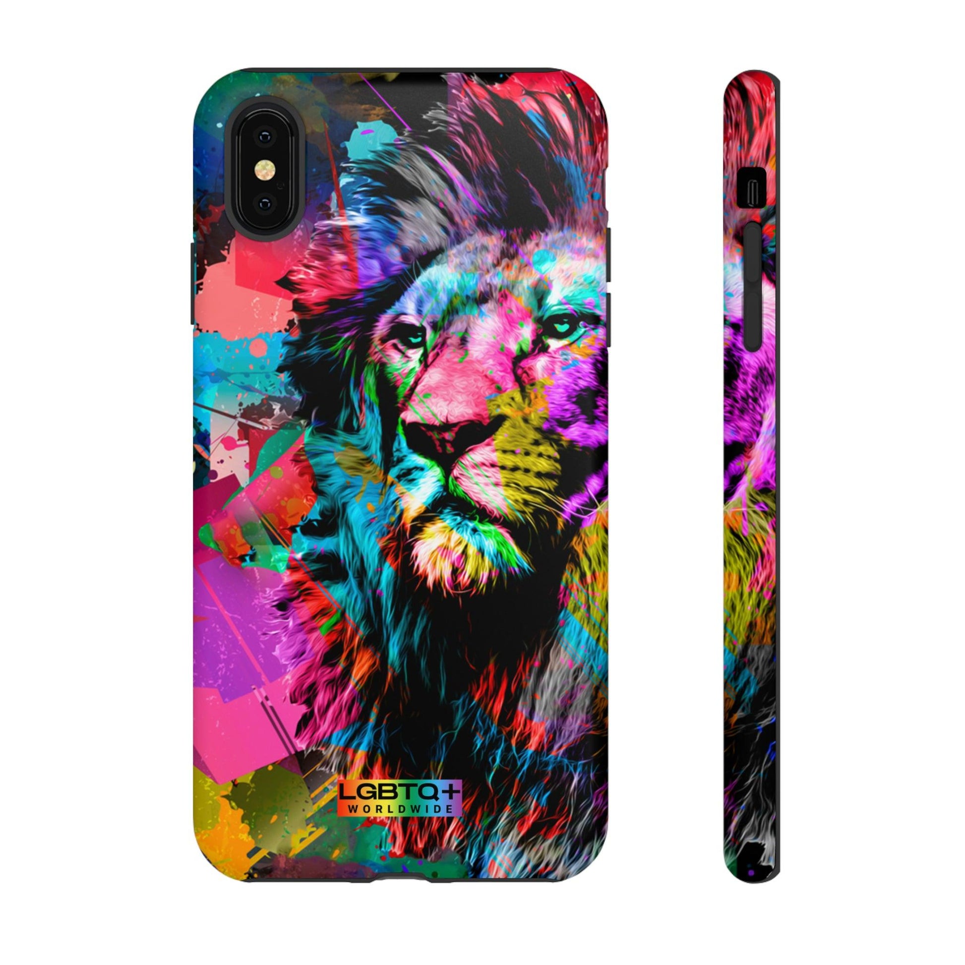 LGBTQWorldwide - ,,STARKER LÖWE" Doppelgehäuse Handyhülle Accessories, Glossy, iPhone Cases, Matte, Phone accessory, Phone Cases, Samsung Cases, Thermo, Valentine's Day Picks lgbtq Bekleidung Accessoires unisex Zubehör