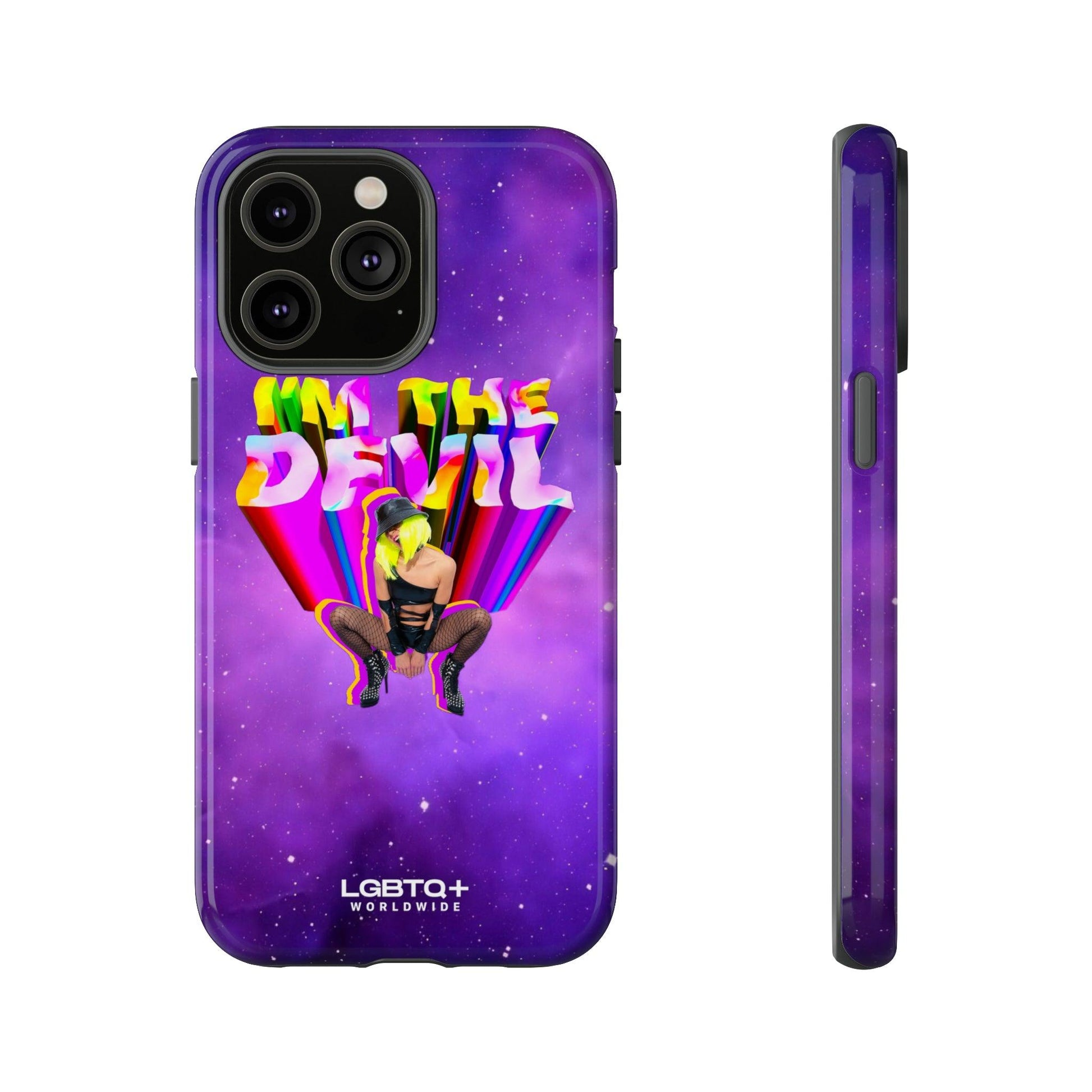 LGBTQWorldwide - ,,I AM THE DEVIL" Doppelgehäuse Handyhülle Accessories, Glossy, iPhone Cases, Matte, Phone accessory, Phone Cases, Samsung Cases, Thermo, Valentine's Day Picks lgbtq Bekleidung Accessoires unisex Zubehör