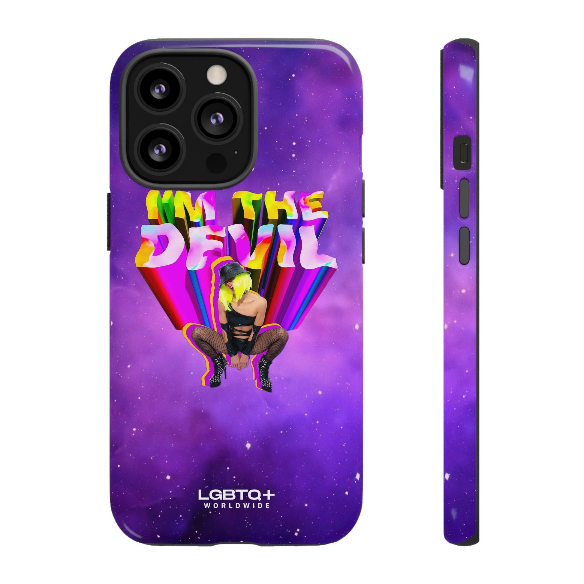 LGBTQWorldwide - ,,I AM THE DEVIL" Doppelgehäuse Handyhülle Accessories, Glossy, iPhone Cases, Matte, Phone accessory, Phone Cases, Samsung Cases, Thermo, Valentine's Day Picks lgbtq Bekleidung Accessoires unisex Zubehör