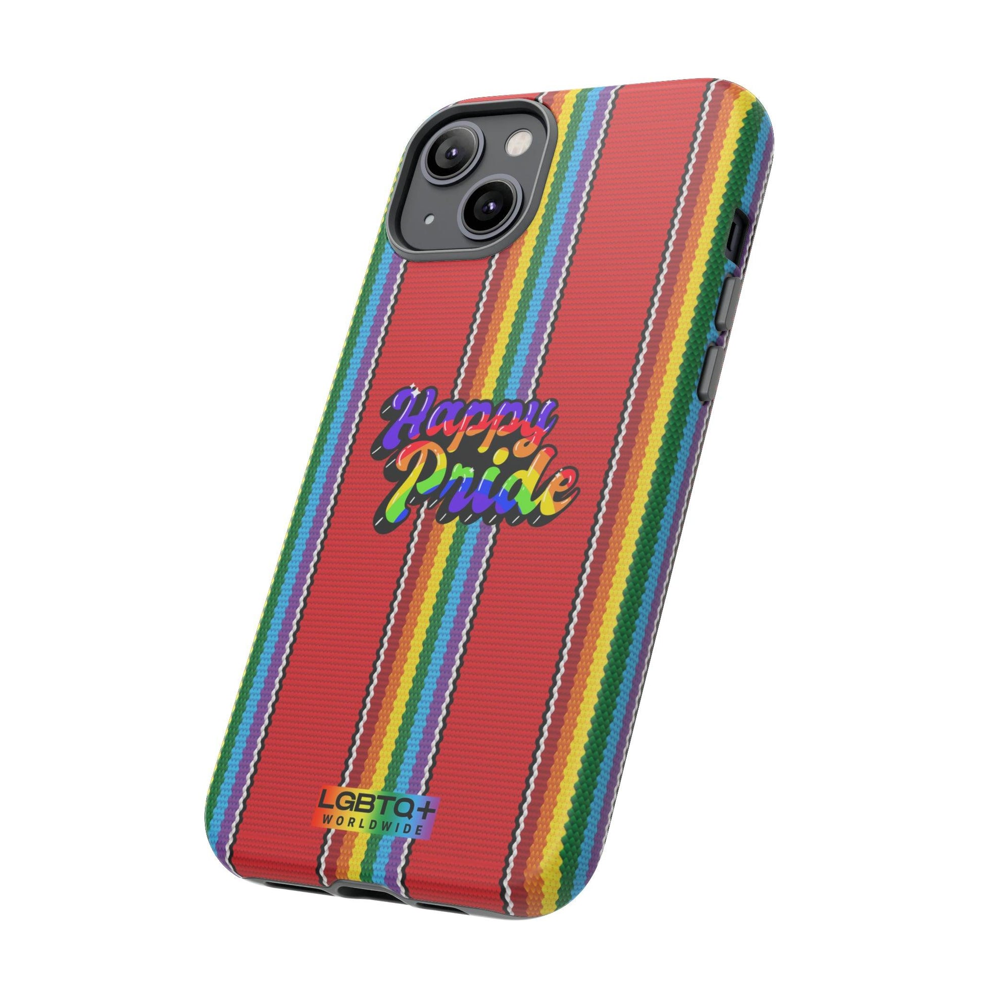 LGBTQWorldwide - ,,HAPPY PRIDE" Doppelgehäuse Handyhülle Accessories, Glossy, iPhone Cases, Matte, Phone accessory, Phone Cases, Samsung Cases, Thermo, Valentine's Day Picks lgbtq Bekleidung Accessoires unisex Zubehör