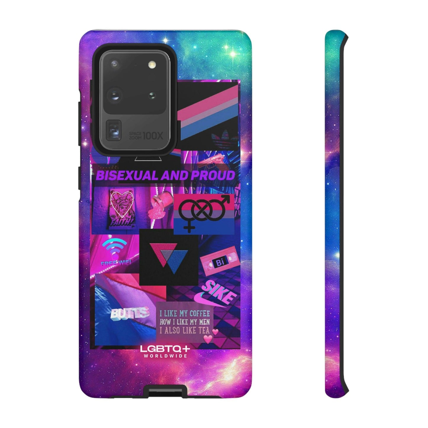 LGBTQWorldwide - ,,BISEXUAL" Doppelgehäuse Handyhülle Accessories, Glossy, iPhone Cases, Matte, Phone accessory, Phone Cases, Samsung Cases, Thermo, Valentine's Day Picks lgbtq Bekleidung Accessoires unisex Zubehör