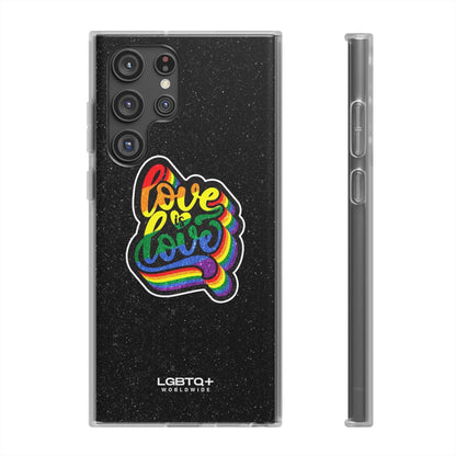 LGBTQWorldwide - ,,LIEBE IST LIEBE" Flexible Handyhülle Accessories, Case, iPhone, iPhone Cases, Phone accessory, Phone Cases, Samsung Cases, Valentine's Day promotion lgbtq Bekleidung Accessoires unisex Zubehör