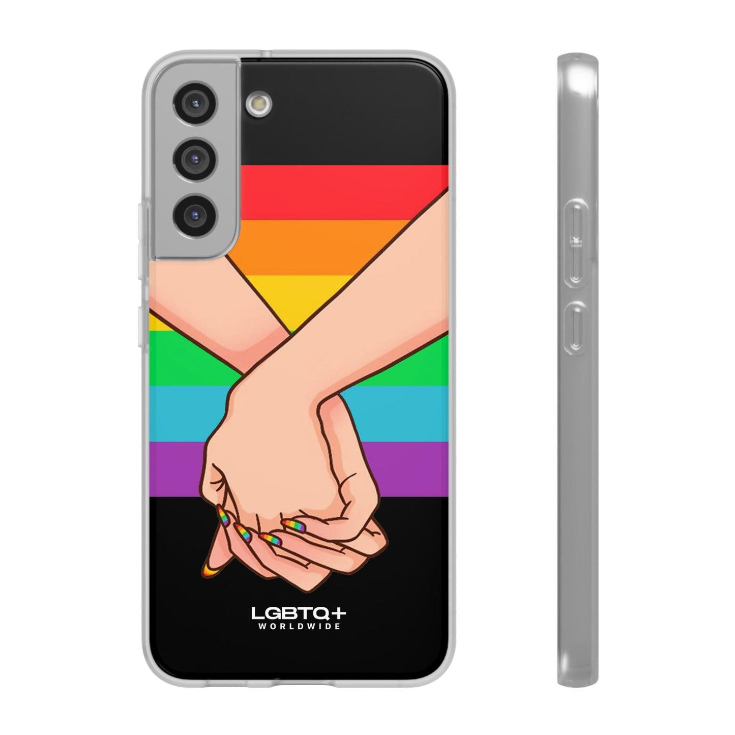 LGBTQWorldwide - ,,TOGETHER PRIDE" Flexible Handyhülle Accessories, Case, iPhone, iPhone Cases, Phone accessory, Phone Cases, Samsung Cases, silikon, Valentine's Day promotion lgbtq Bekleidung Accessoires unisex Zubehör