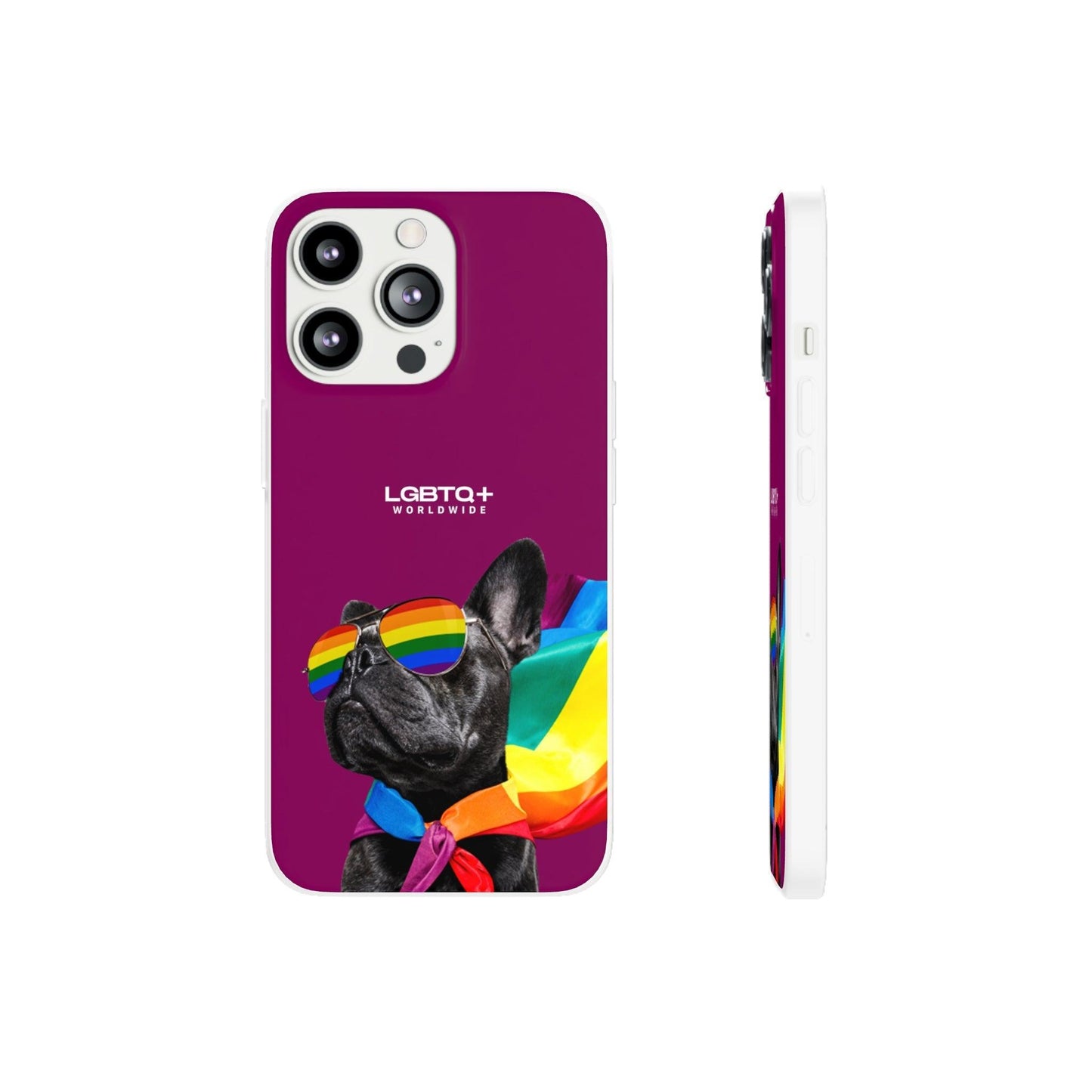 LGBTQWorldwide - ,,GLÜCKLICHER HUND" Flexible Handyhülle Accessories, Case, iPhone, iPhone Cases, Phone accessory, Phone Cases, Samsung Cases, silikon, Valentine's Day promotion lgbtq Bekleidung Accessoires unisex Zubehör