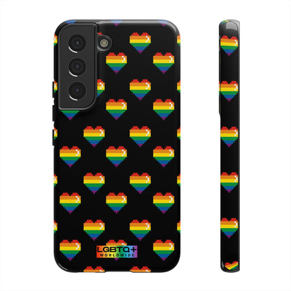 LGBTQWorldwide - ,,COMIC HERZEN" Doppelgehäuse Handyhülle Accessories, Glossy, iPhone Cases, Matte, Phone accessory, Phone Cases, Samsung Cases, Thermo, Valentine's Day Picks lgbtq Bekleidung Accessoires unisex Zubehör